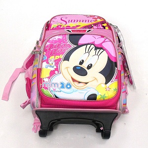 Summer Pink Mickey Trolley School Bag