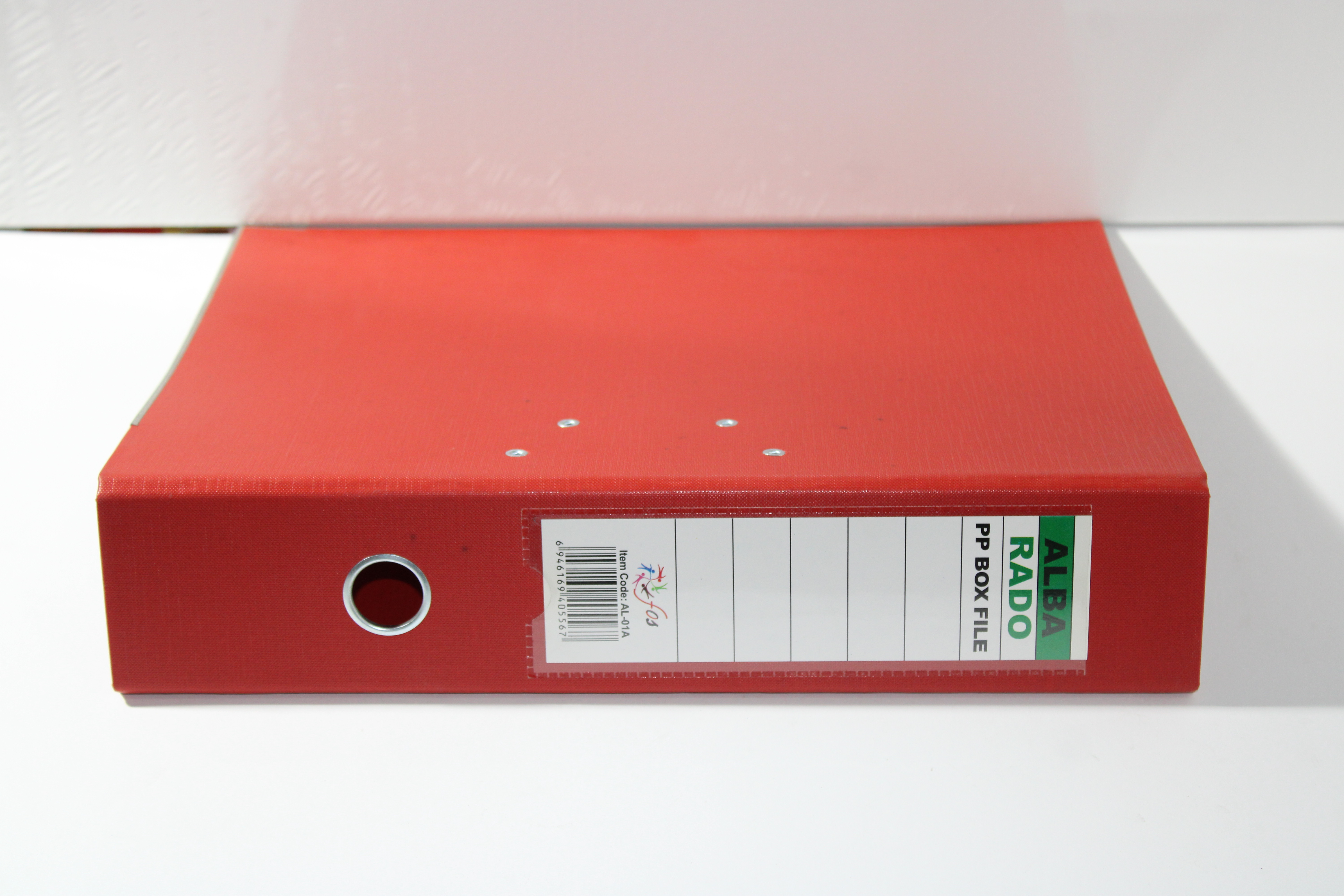 FOS BOX FILE PVC  8CM RED COLOUR